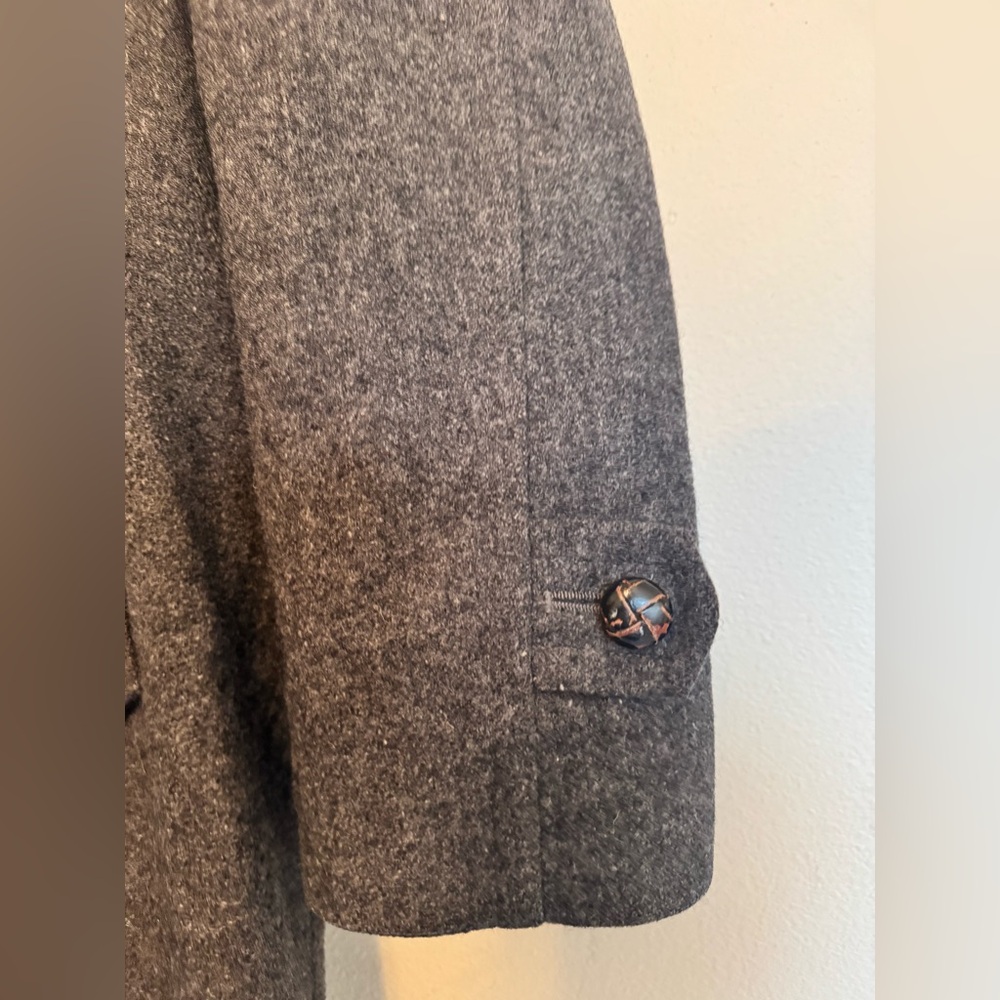 Vintage, Rare- Pendleton Gray Pea Coat Wool Tailored - Picture 4 of 9